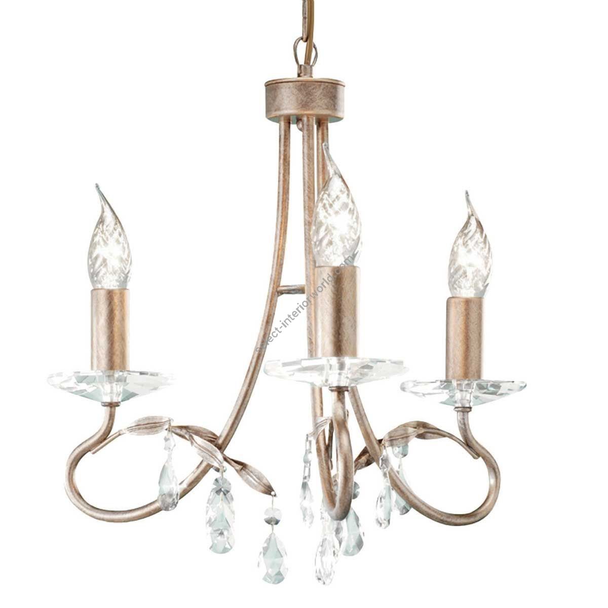 Elstead Lighting / Chandeliers / Christina 3 Silver & Gold Patina