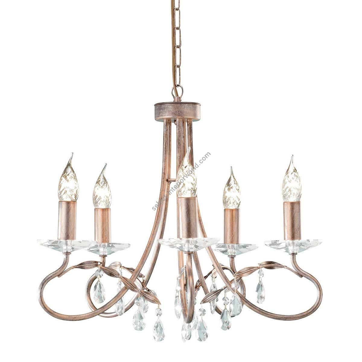 Elstead Lighting / Chandeliers / Christina 5 Silver & Gold Patina