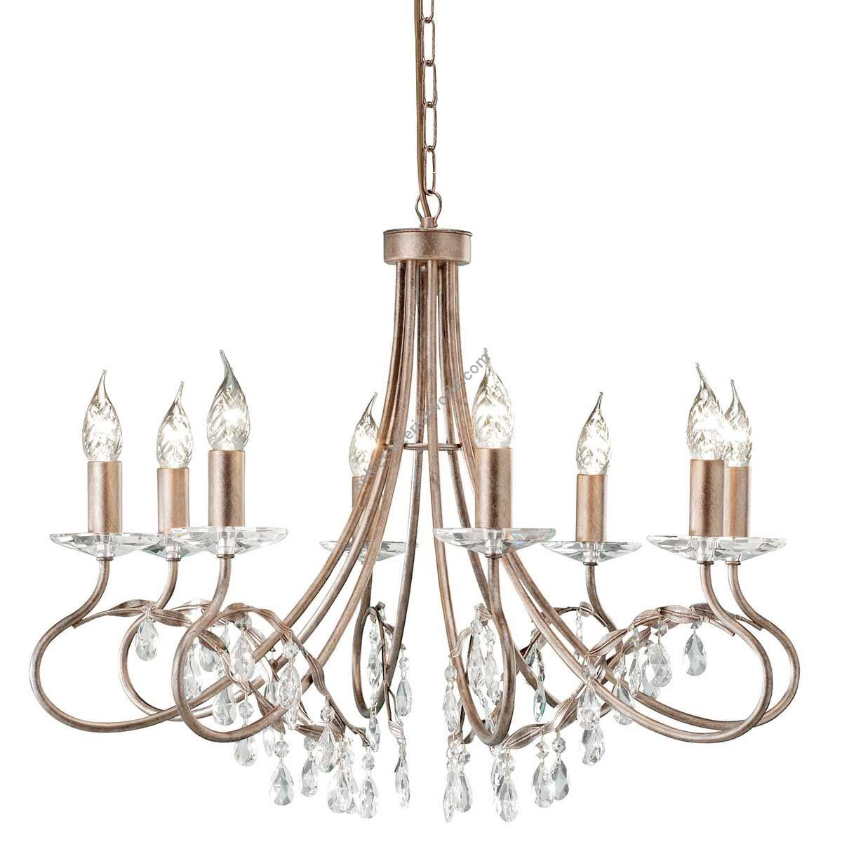 Elstead Lighting / Chandeliers / Christina 8 Silver & Gold Patina