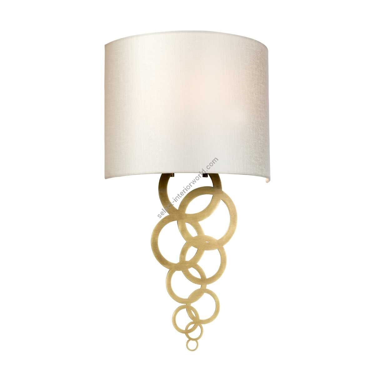 Elstead Lighting / Wall Lights / Curtis Medium Aged Brass with Ivory Faux Silk Shade