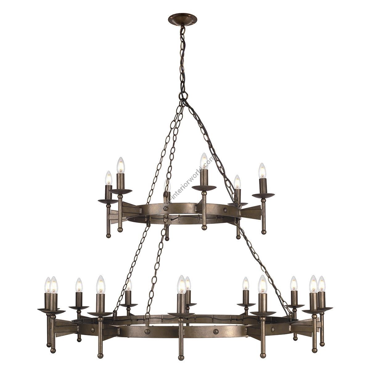 Elstead Lighting / Chandeliers / Cromwell 18 Light Chandelier - Old Bronze
