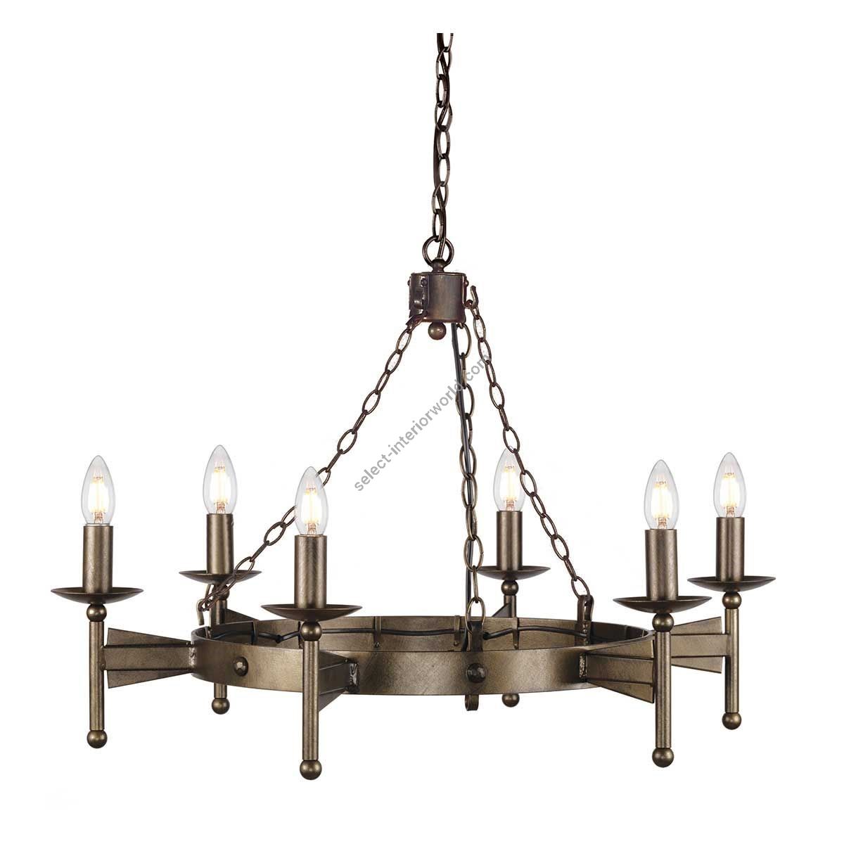 Elstead Lighting / Chandeliers / Cromwell 6 Old Bronze