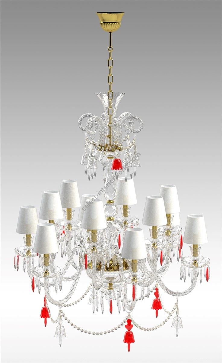 Italian Luxury Lighting / Chandeliers / Elegance Crystal 12 Lights D1204 012