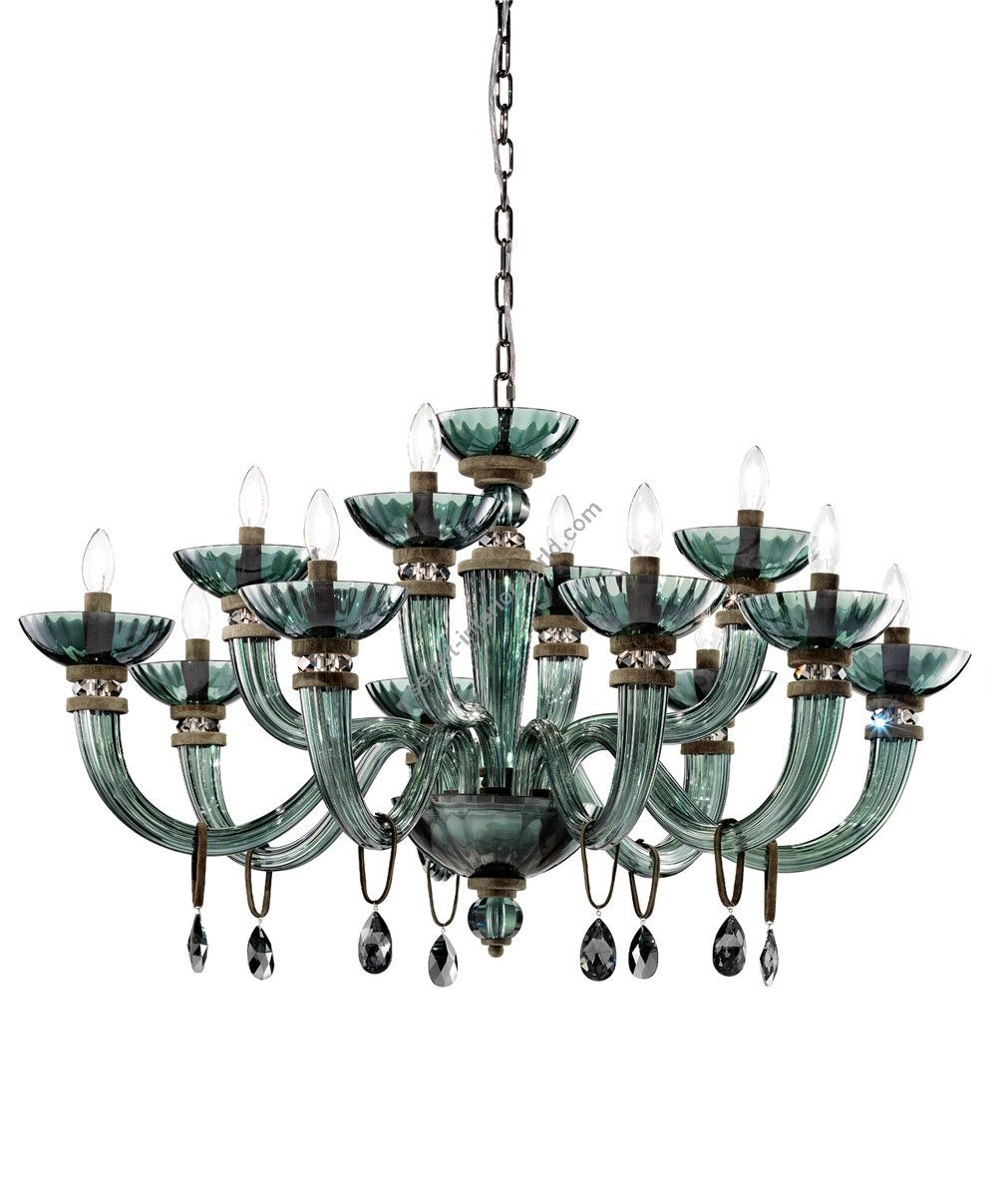 Euroluce Lampadari / Chandeliers / Dahlia L8+4 Viridian