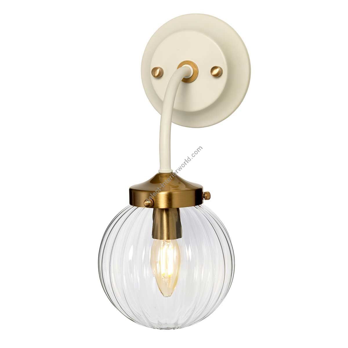 Elstead Lighting / Wall Lights / Cosmos Cream Painted and Aged Brass