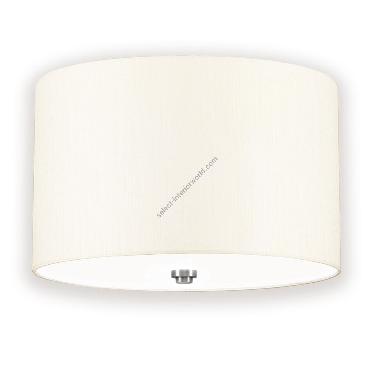 Elstead Lighting / Ceiling Lights / Fletcher 14 Flush Polished Chrome with Ivory Shade