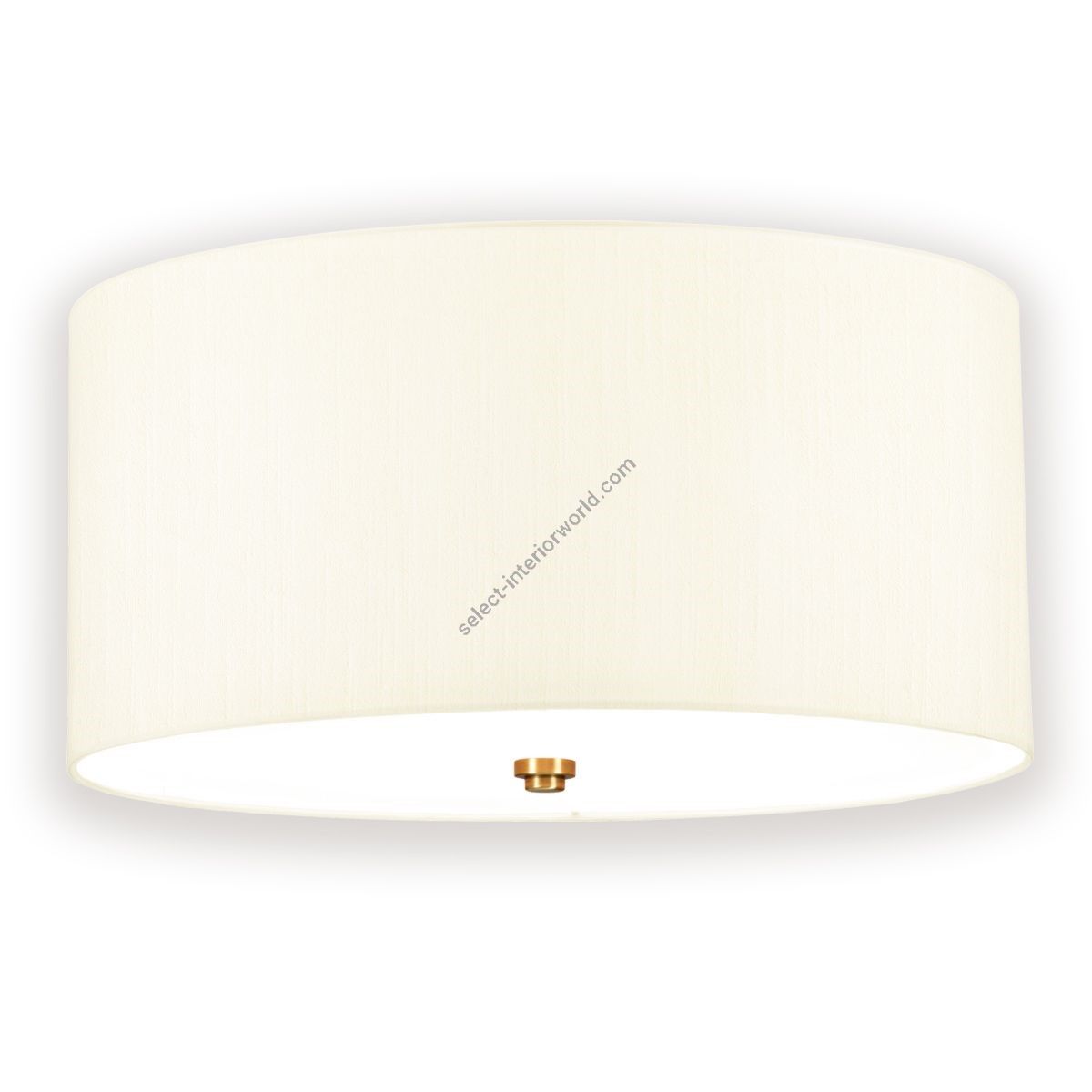 Elstead Lighting / Ceiling Lights / Fletcher 18 Flush Aged Brass with Ivory Shade
