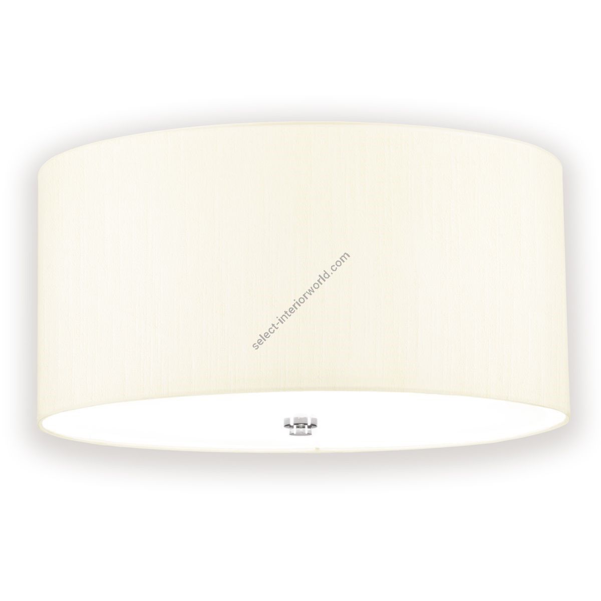 Elstead Lighting / Ceiling Lights / Fletcher 18 Flush Polished Chrome with Ivory Shade
