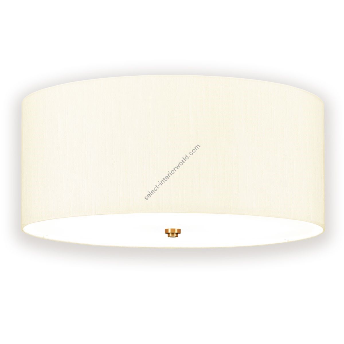 Elstead Lighting / Ceiling Lights / Fletcher 22 Flush Aged Brass with Ivory Shade