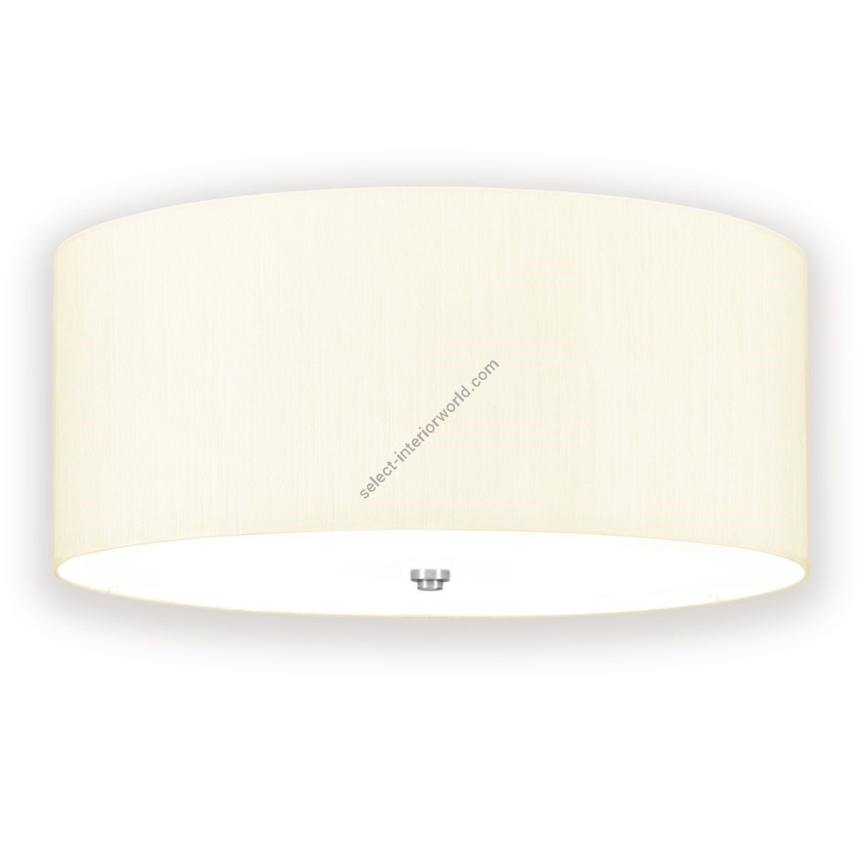 Elstead Lighting / Ceiling Lights / Fletcher 22 Flush Polished Chrome with Ivory Shade