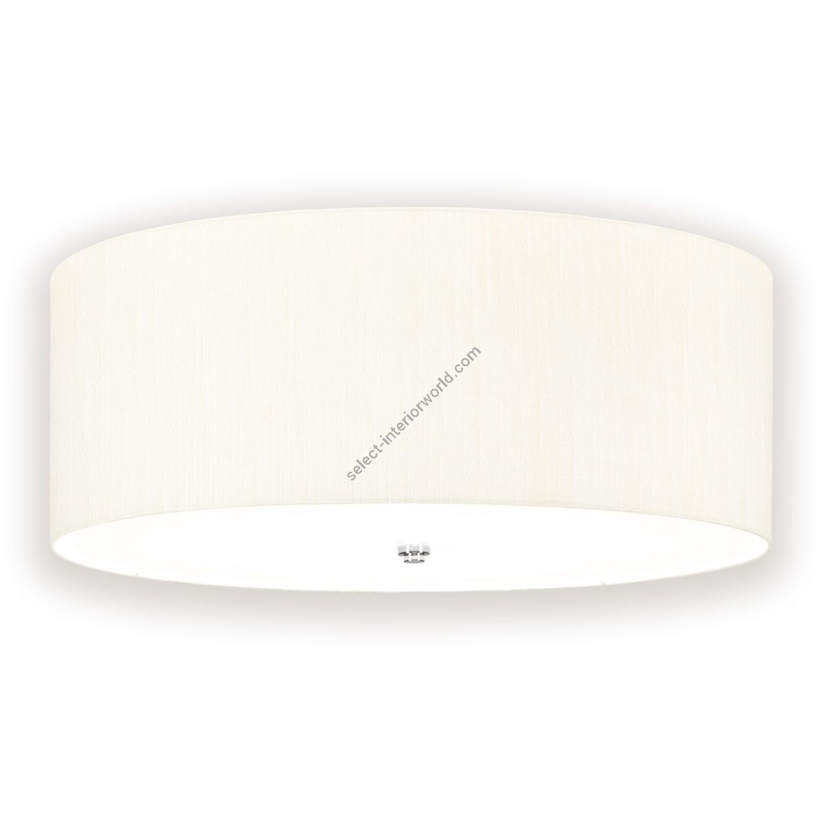 Elstead Lighting / Ceiling Lights / Fletcher 26 Flush Polished Chrome with Ivory Shade