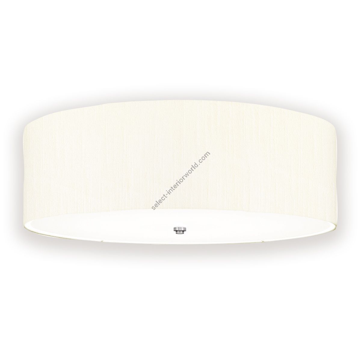 Elstead Lighting / Ceiling Lights / Fletcher 30 Flush Polished Chrome with Ivory Shade