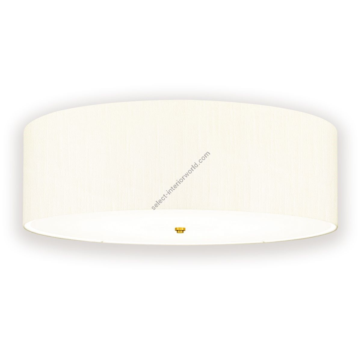 Elstead Lighting / Ceiling Lights / Fletcher 34 Flush Aged Brass with Ivory Shade