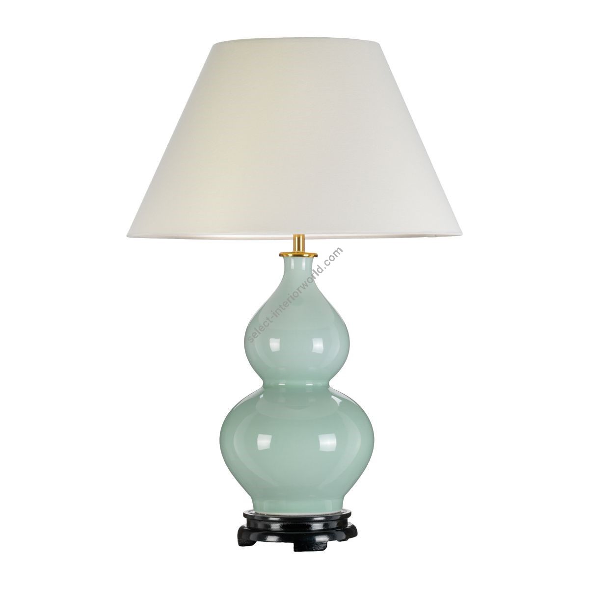 Elstead Lighting / Table Lamps / Harbin Gourd 1 Celadon with Off-White Shade