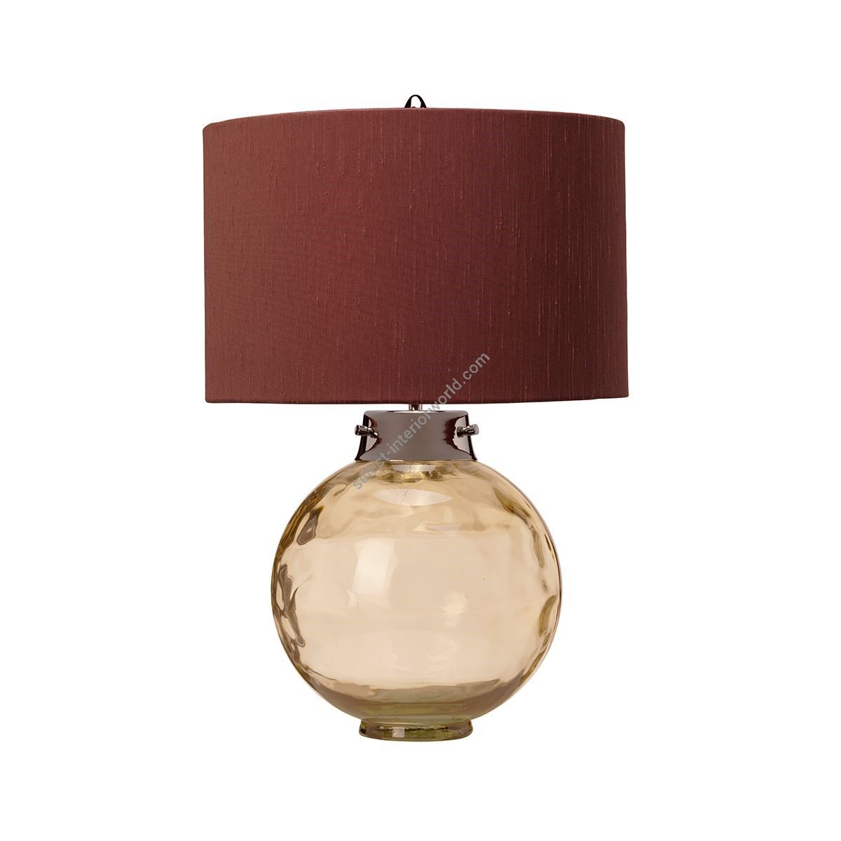 Elstead Lighting / Table Lamps / Kara Smoke Glass with Larkspur Shade