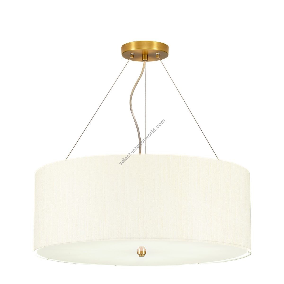 Elstead Lighting / Pendants & Suspension Lights / Pearce 22 Aged Brass with Ivory Shade