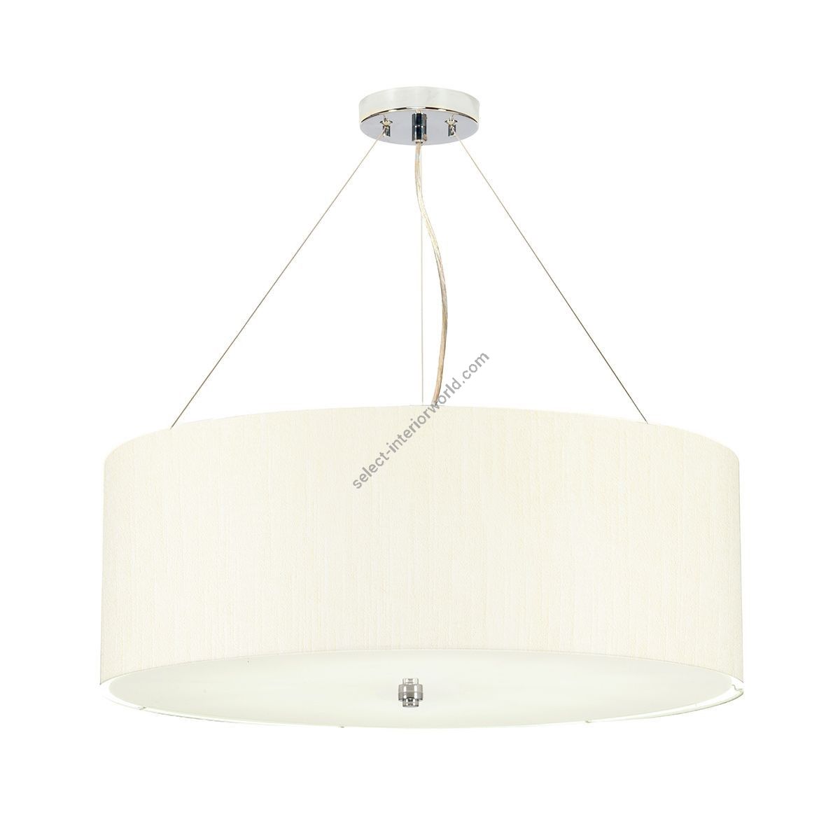 Elstead Lighting / Pendants & Suspension Lights / Pearce 22 Polished Chrome with Ivory Shade