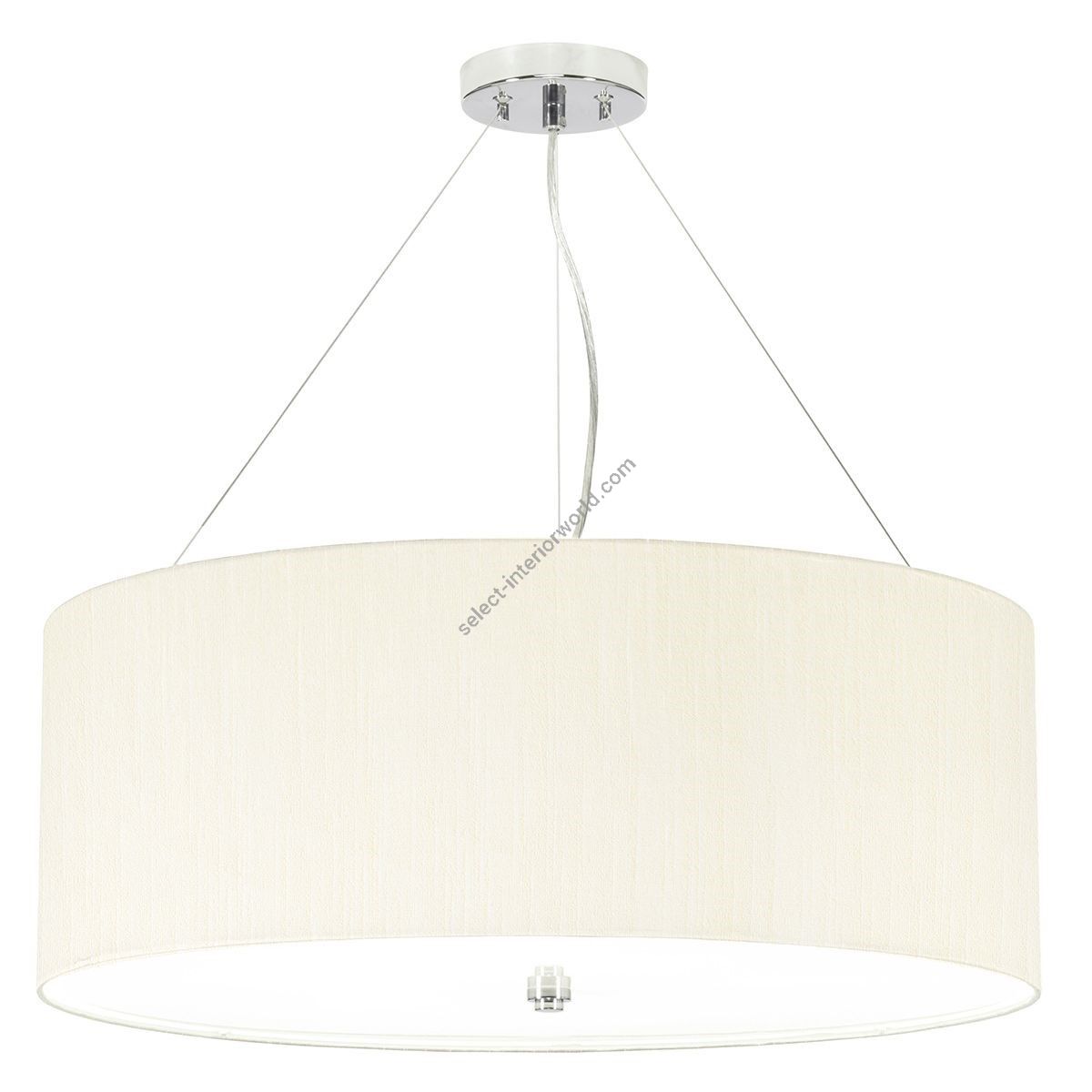 Elstead Lighting / Pendants & Suspension Lights / Pearce 26 Polished Chrome with Ivory Shade