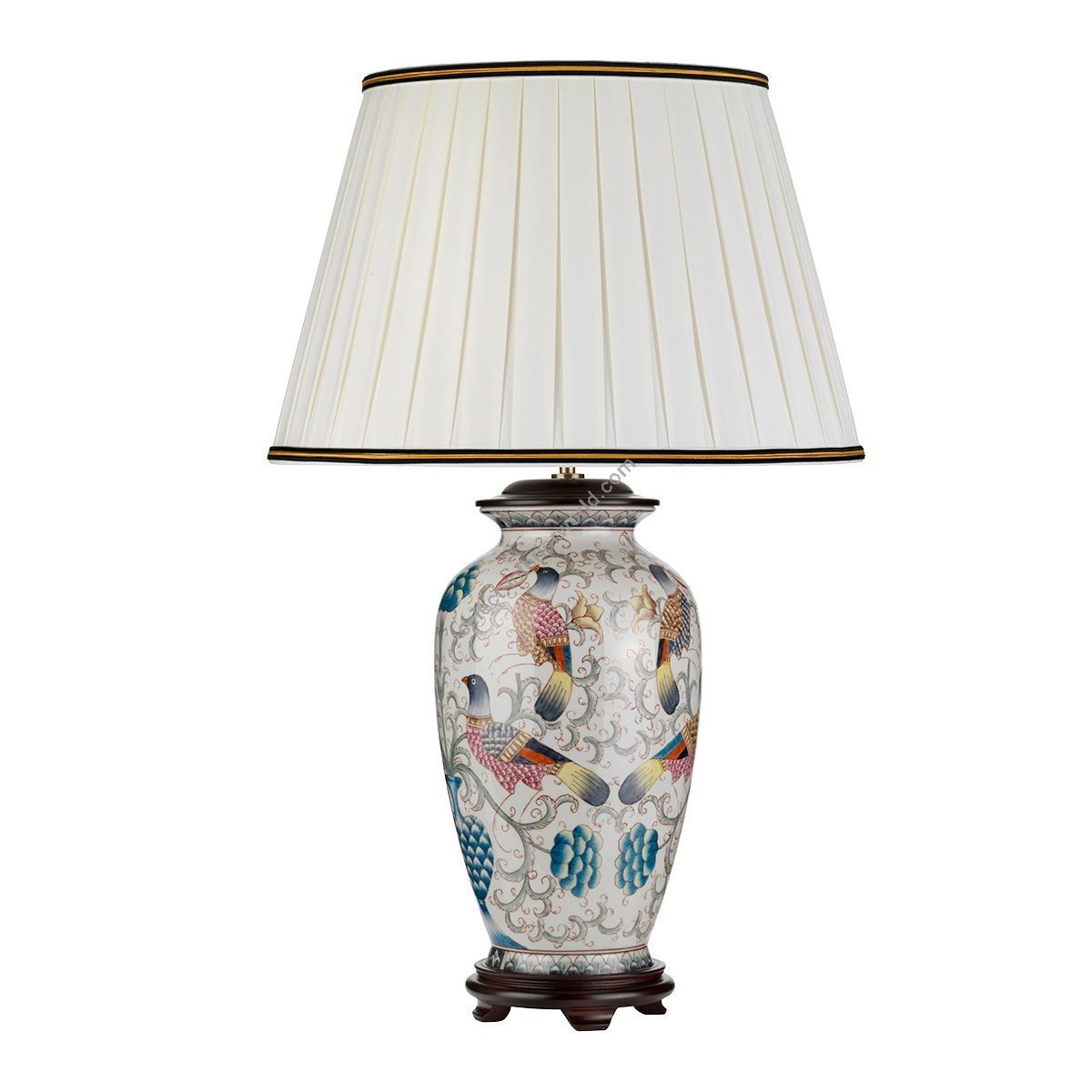 Elstead Lighting / Table Lamps / Ping 1 Cream with coloured birds