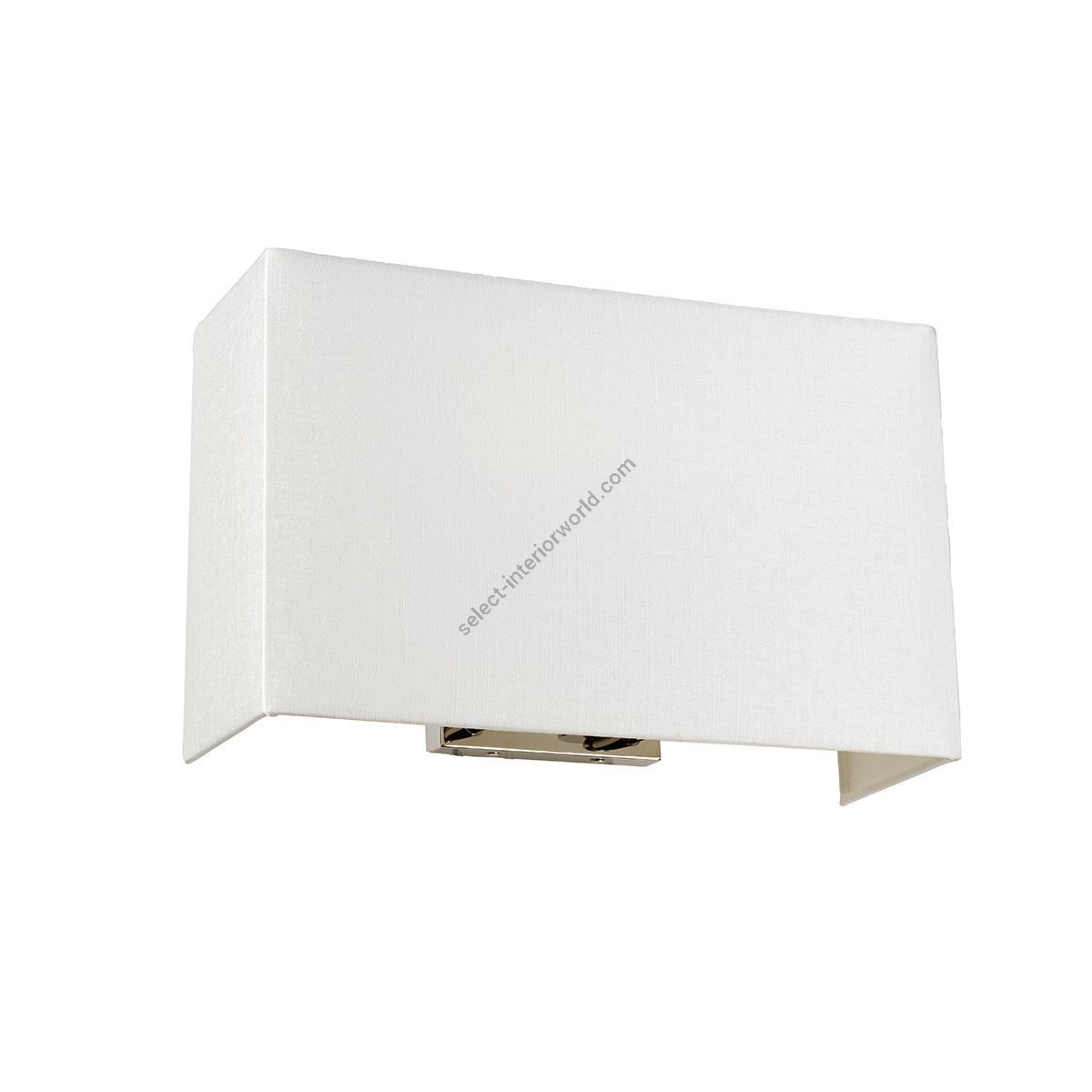 Elstead Lighting / Wall Lights / Riley Large Rectangular with Polished Chrome Back Plate & Ivory Shade