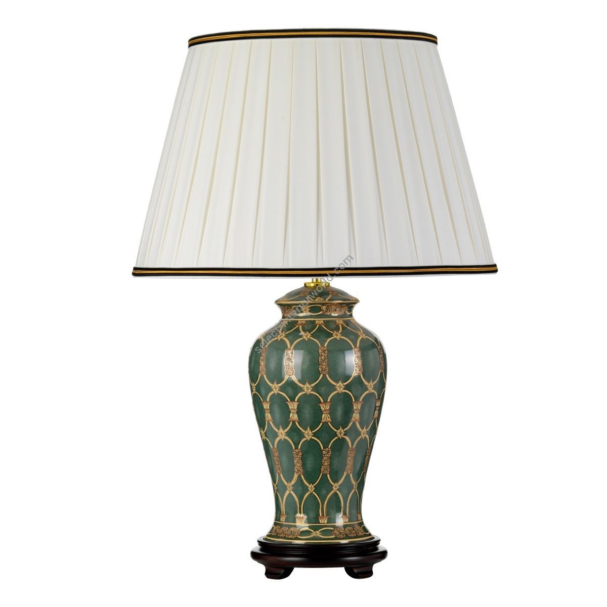 Elstead Lighting / Table Lamps / Sashi 1 Green with Gold