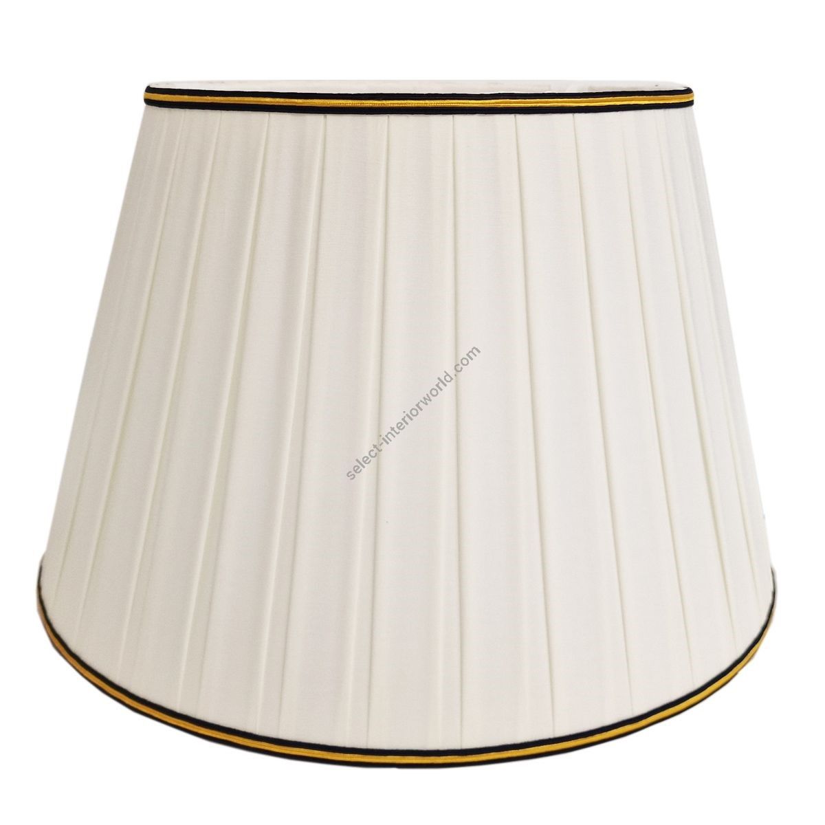 Elstead Lighting / Lampshades / 16 Cotton Black Trim Box Pleat Ivory 41 cm