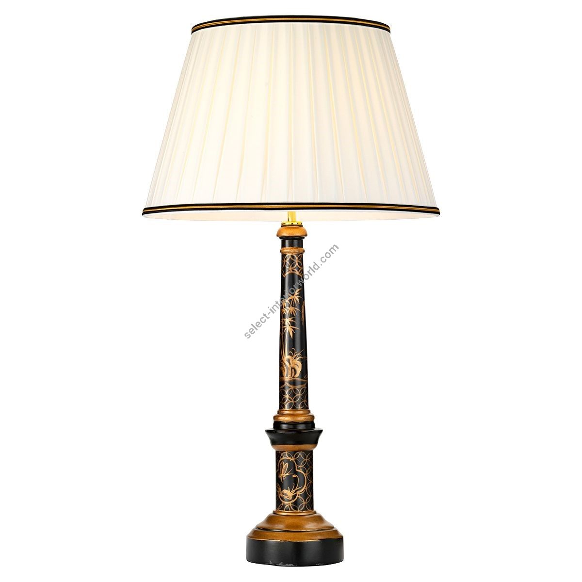 Elstead Lighting / Table Lamps / Strasbourg 1 Black and Gold with Ivory