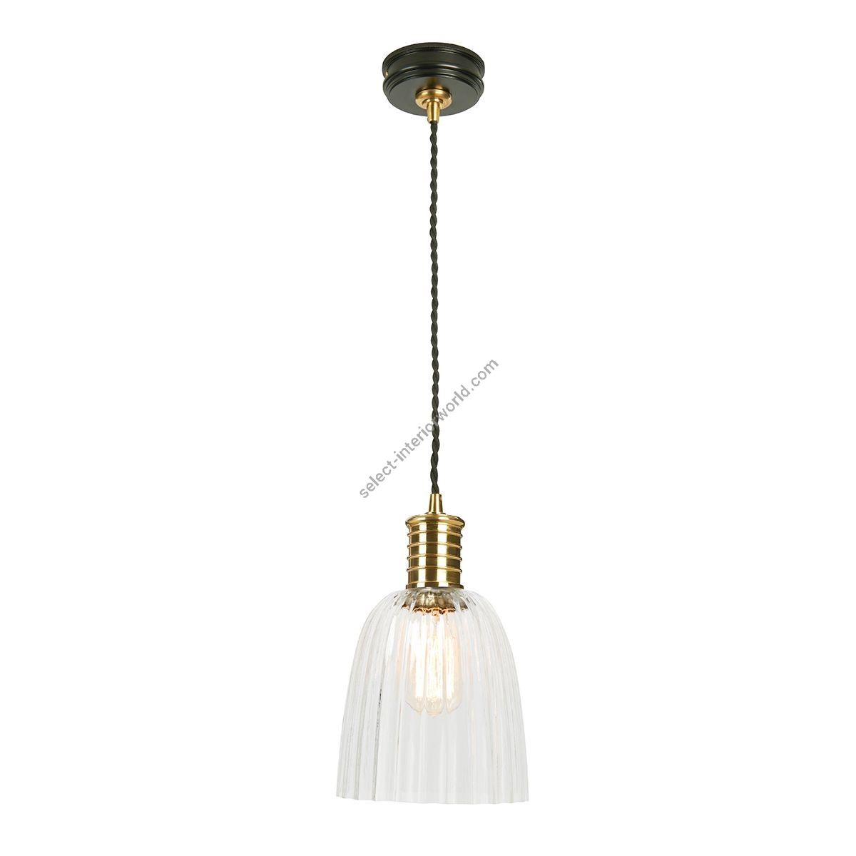 Elstead Lighting / Pendant Lights / Douille 1 Black & Polished Brass