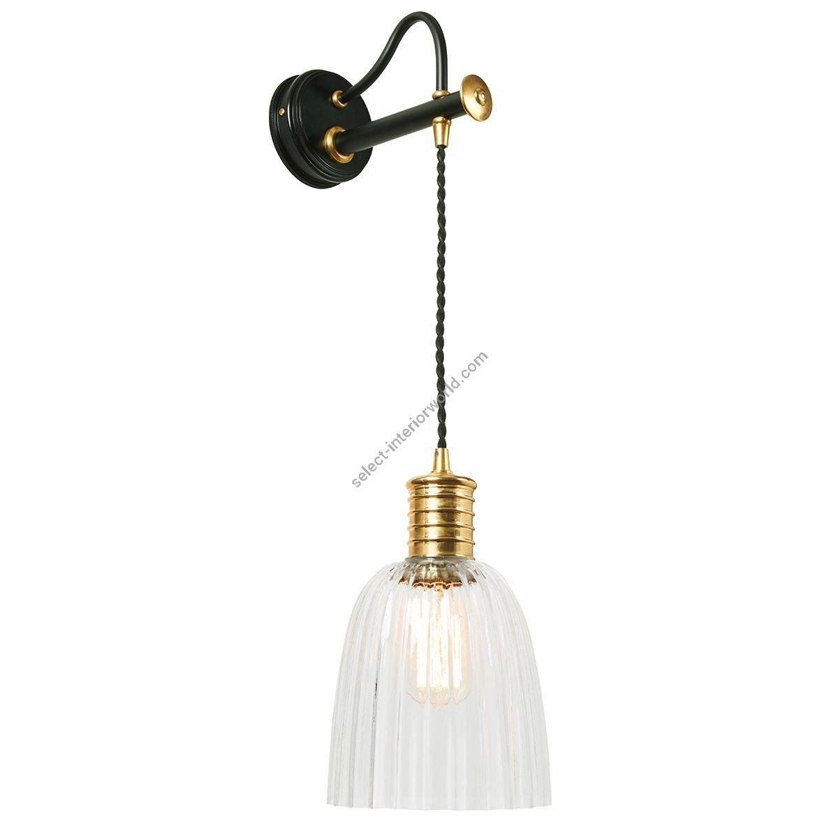 Elstead Lighting / Wall Lights / Douille 1 Black & Polished Brass