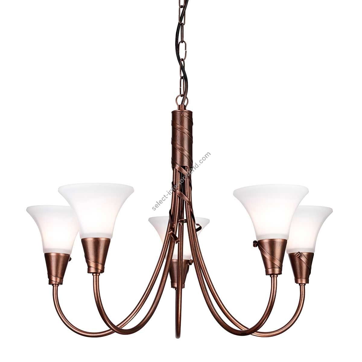 Elstead Lighting / Chandeliers / Emily 5 Copper Patina