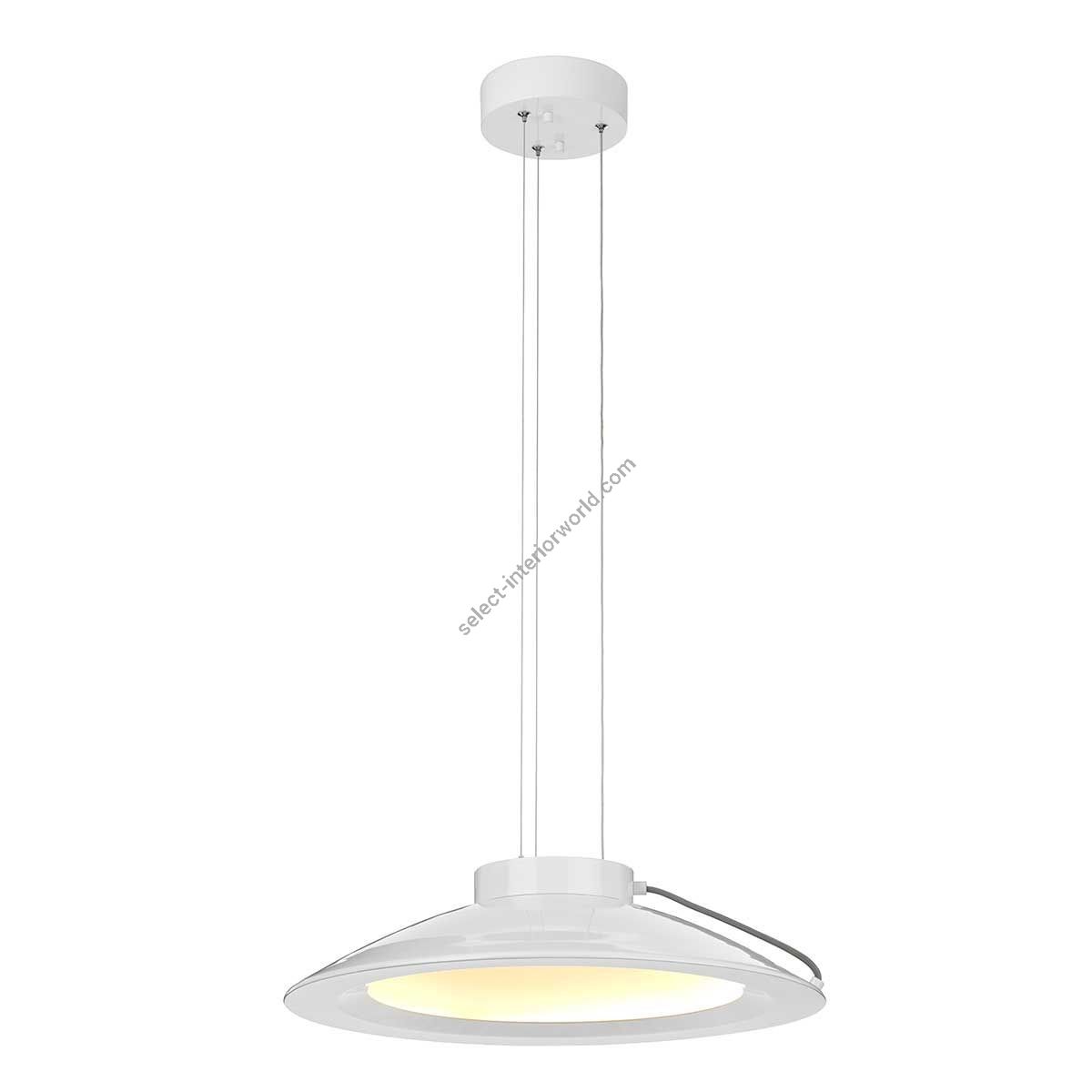 Elstead Lighting / Pendant Lights / Europa 1 Large LED White Painted