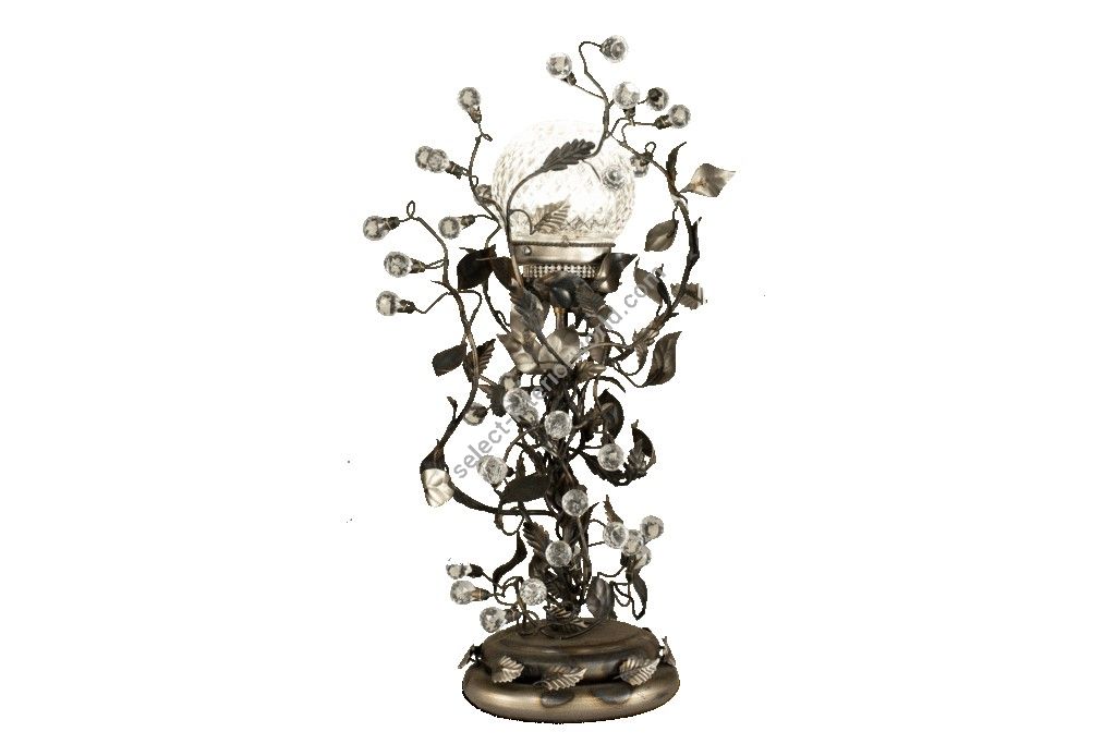 Mechini / Table Lamp / Bohemian Crystal & Crystal Round Lampshades F319/1