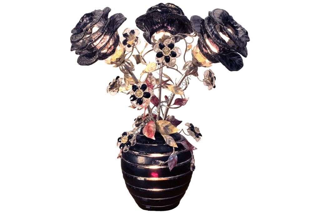 Mechini / Table Lamps / Crystal Vase & Clear & Coloured Bohemian Crystal F790/3