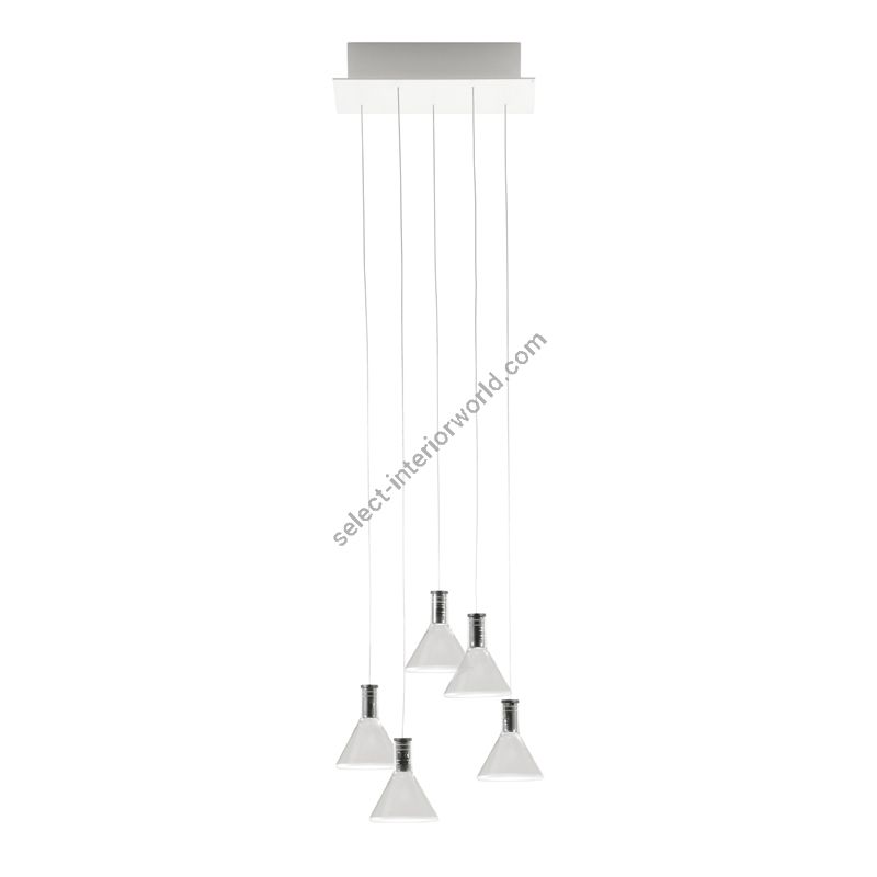 Fabbian / LED Ceiling Lights / Multispot Polair F32 A47 5 spots 30x15cm