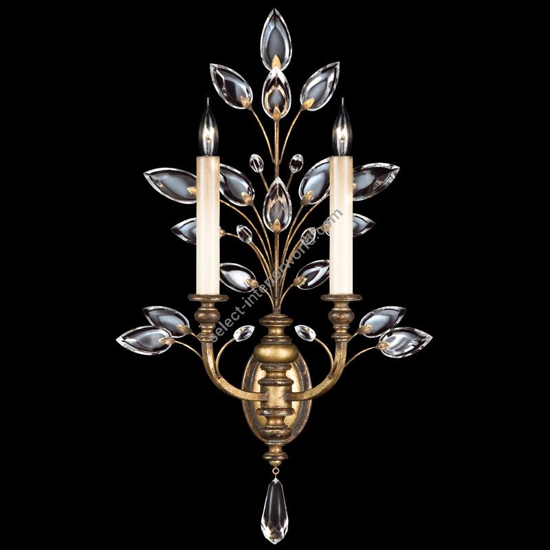 Fine Art Handcrafted Lighting / Wall Sconces / Crystal Laurel 28″ 759750 773150
