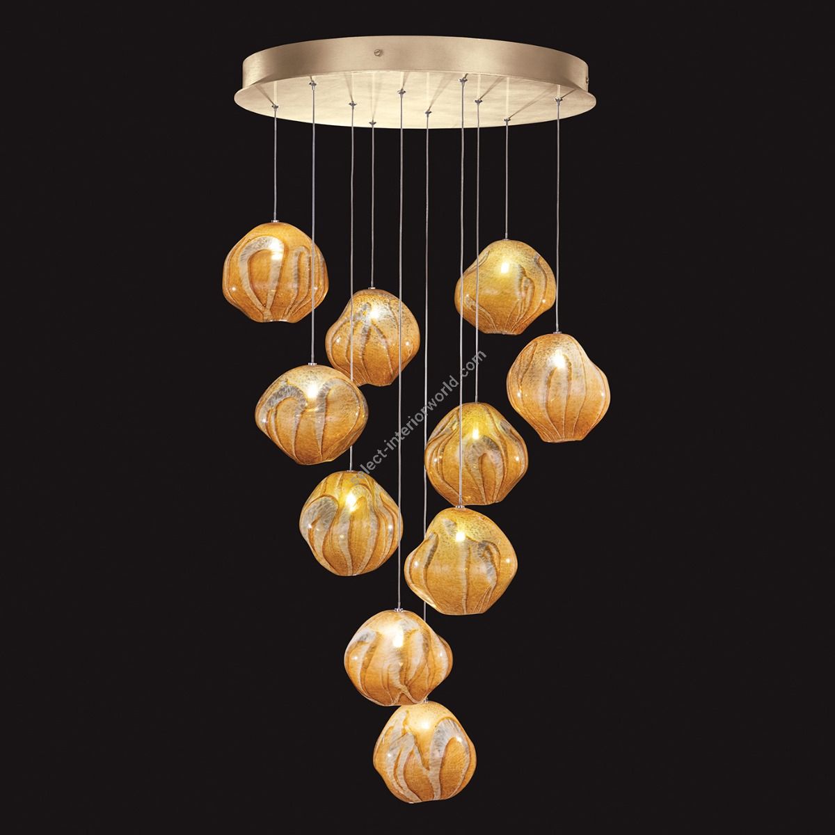 Vesta 22″ Round Pendant Light 869040 by Fine Art Handcrafted Lighting