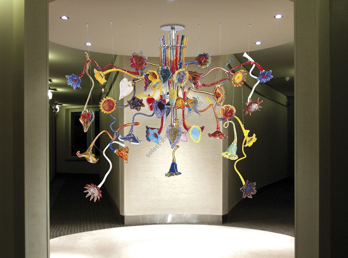 Glass & Glass Murano / Chandeliers / Forme Colorate C-Ikebana 1