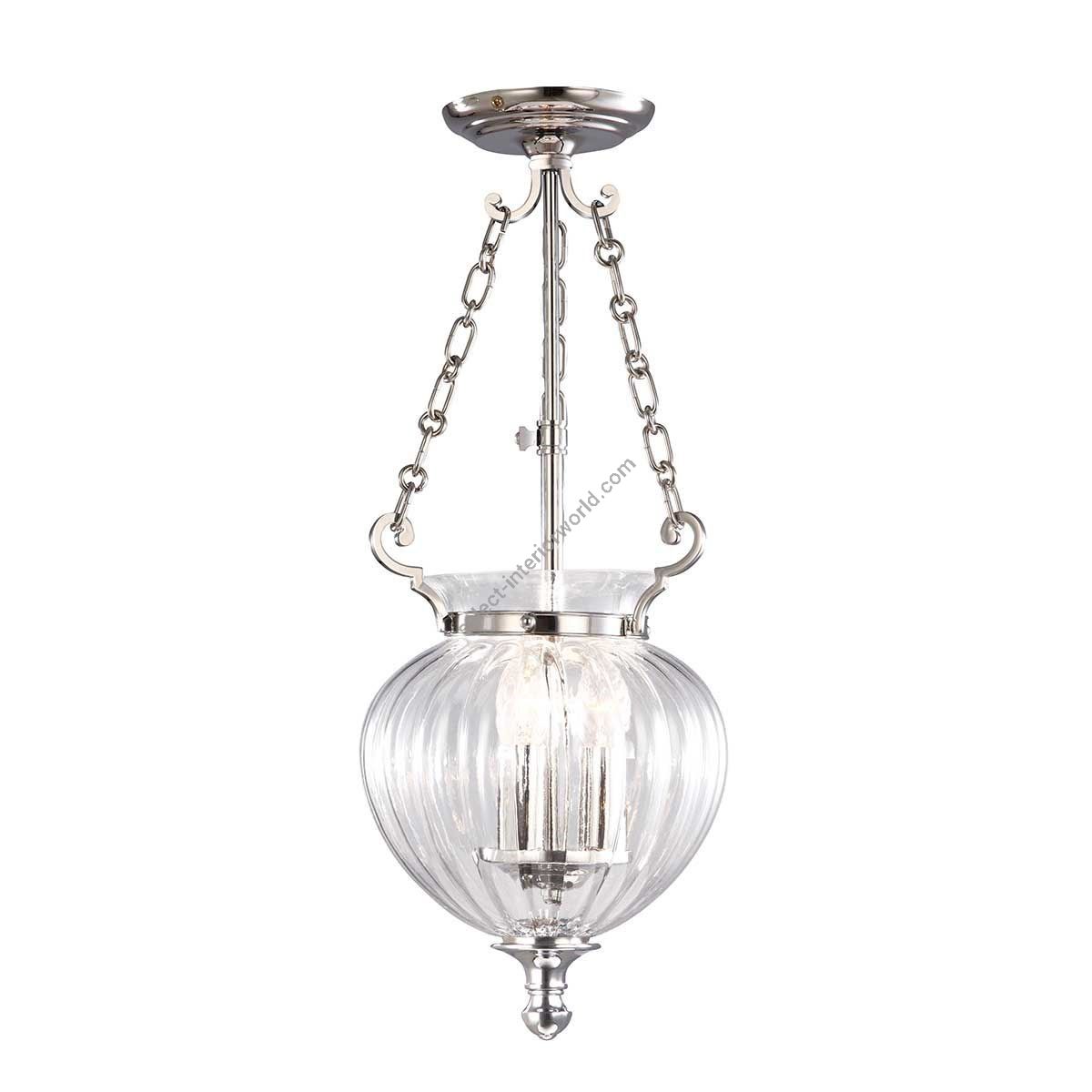 Elstead Lighting / Pendant Lights / Finsbury Park 3 Small Polished Nickel