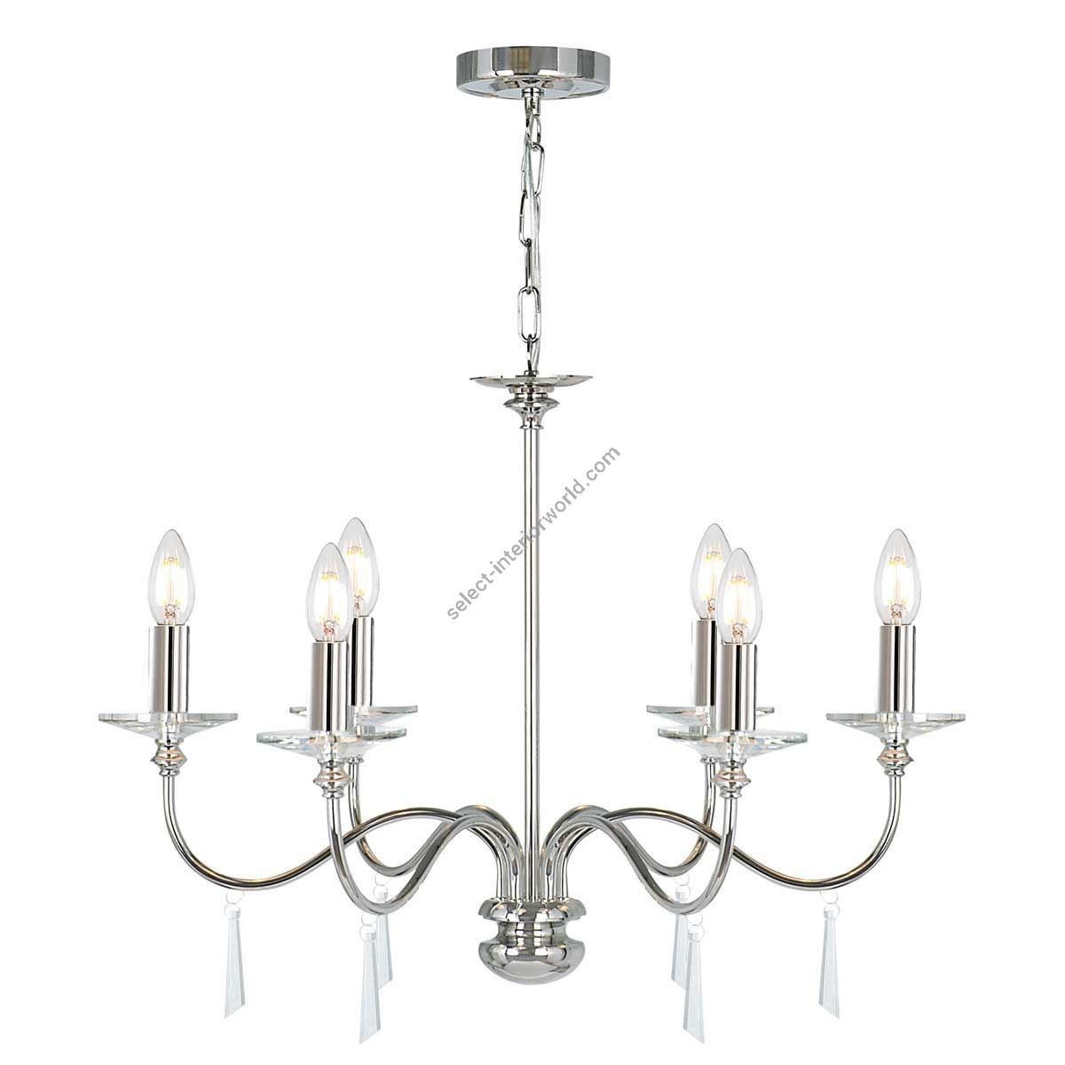 Elstead Lighting / Chandeliers / Finsbury Park 6 Polished Nickel