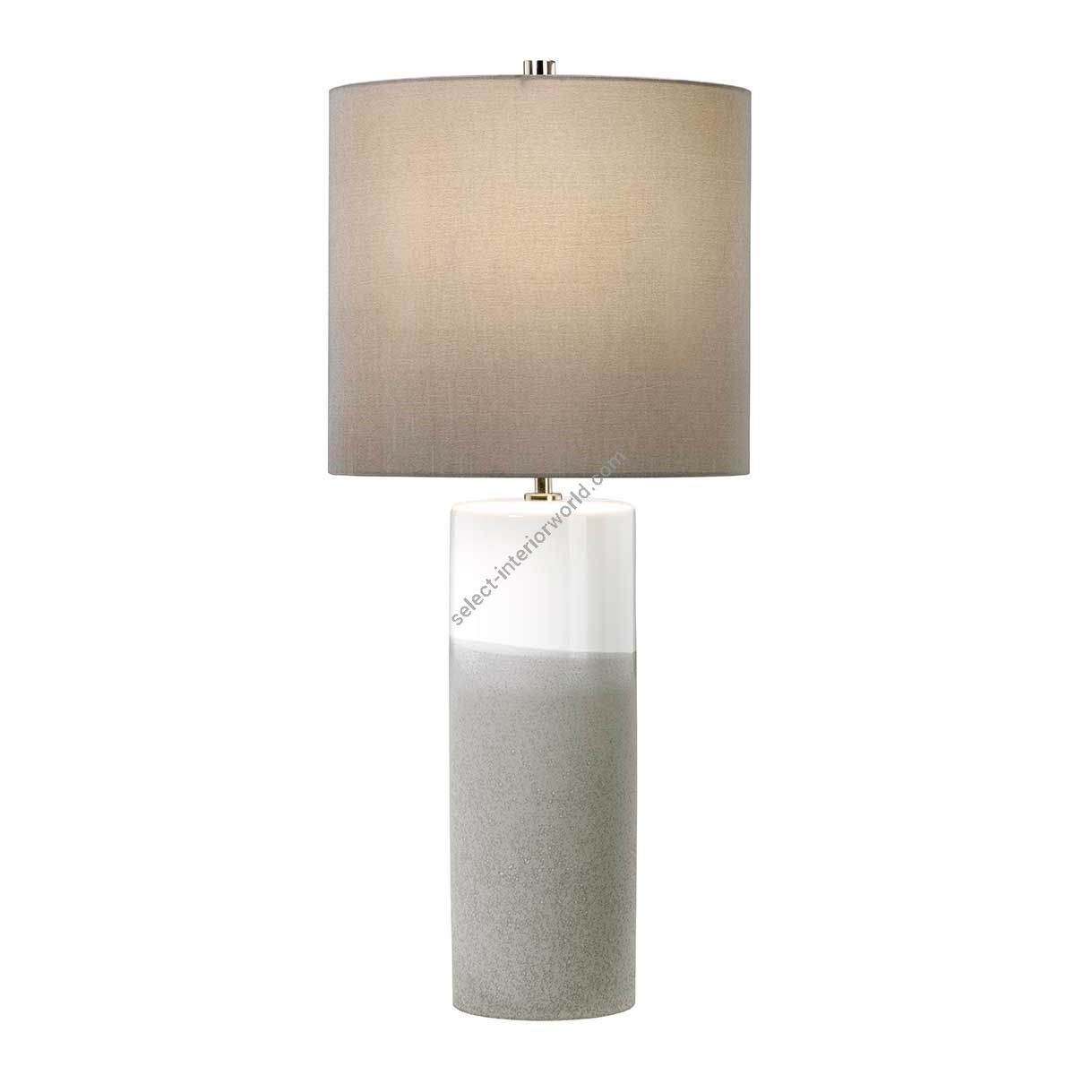 Elstead Lighting / Table Lamps / Fulwell 1 White Gloss and Matt Grey with Dark Grey Shade