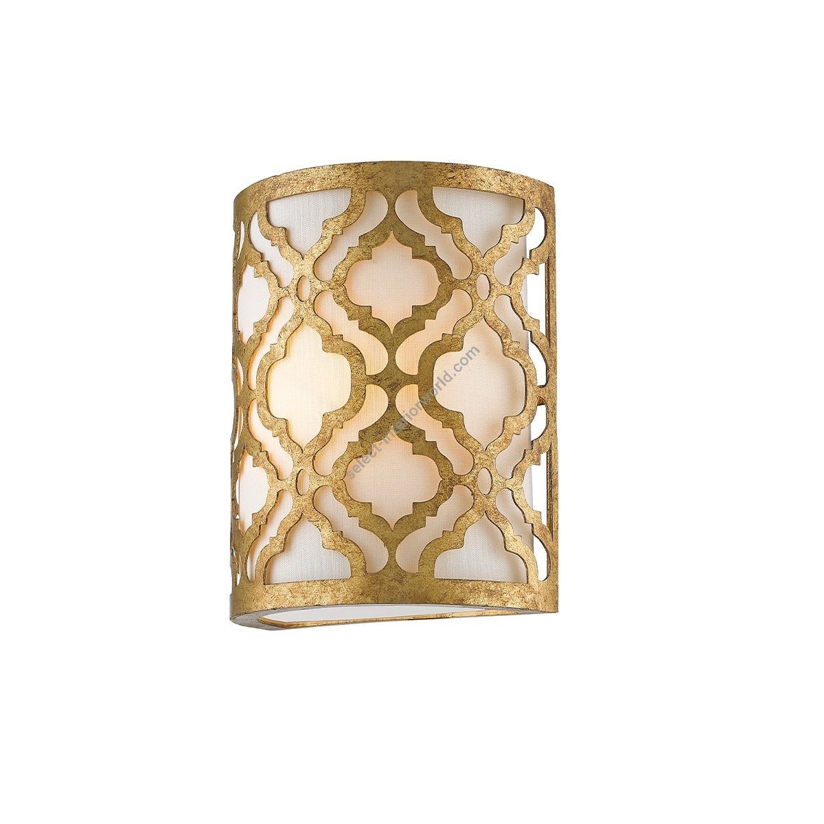 Elstead Lighting / Wall Lights / Arabella Distressed Gold & Ivory Shade