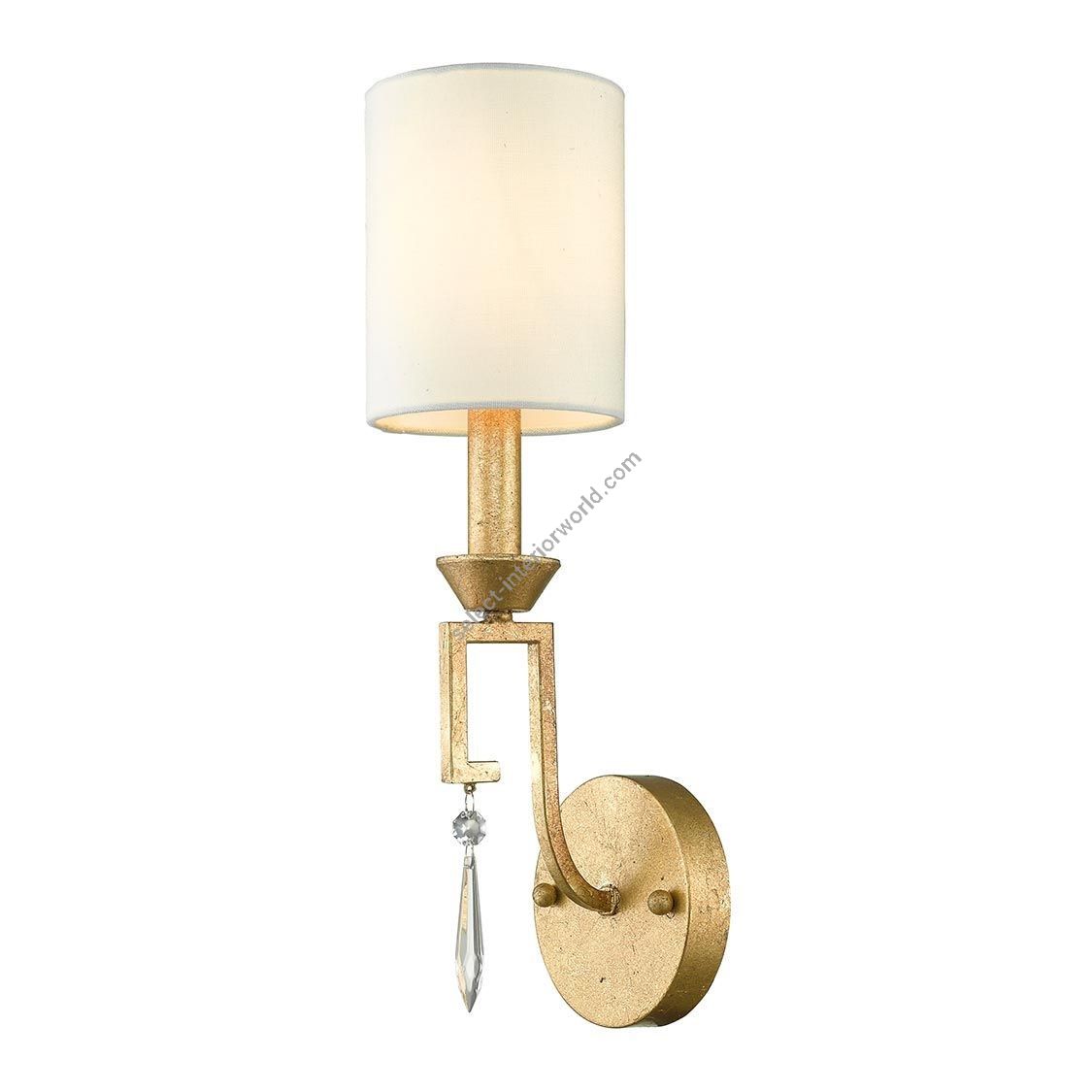 Elstead Lighting / Wall Lights / Lemuria Distressed Gold & Ivory Shade