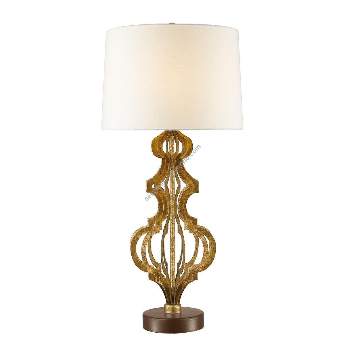 Elstead Lighting / Table Lamps / Octavia 1 Distressed Gold with Cream Shade