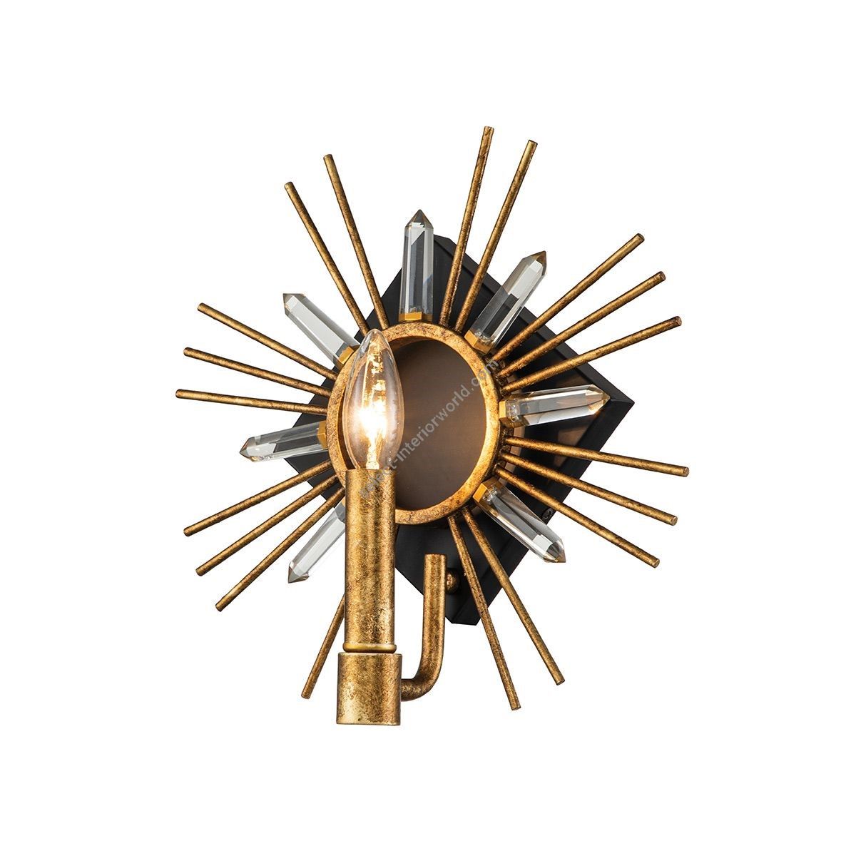 Elstead Lighting / Wall Lights / Sun King 1 Gold Leaf