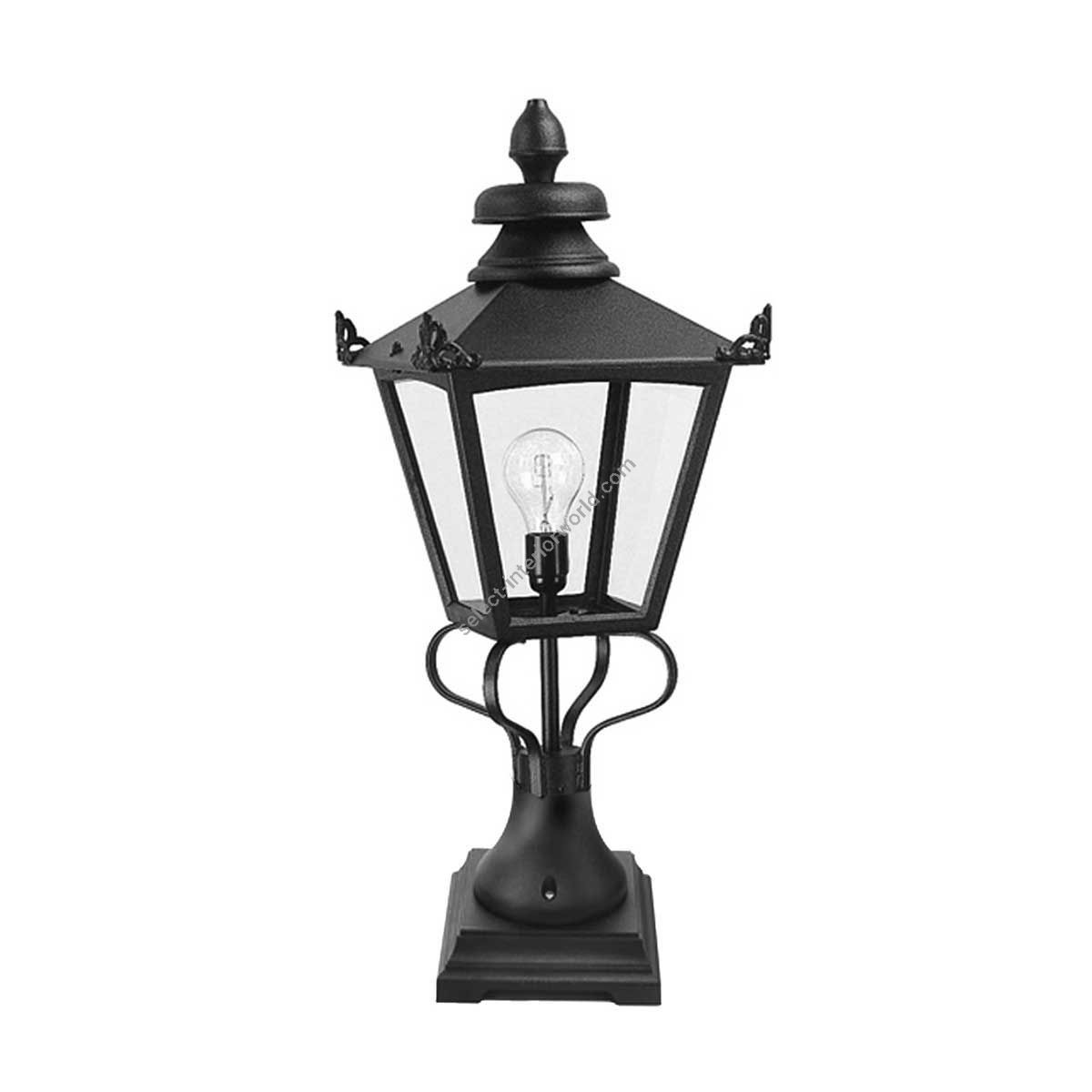 Elstead Lighting / Outdoor Pedestal Lights / Grampian 1 Lantern Black