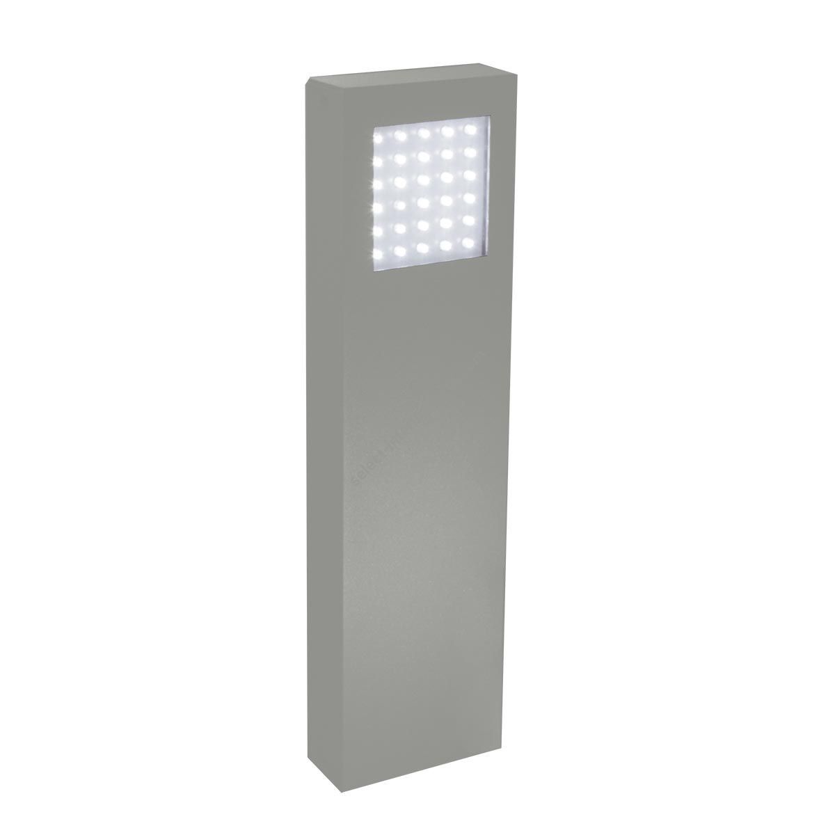 Elstead Lighting / Outdoor Bollard Lights / Beta Mini Double Sided Matt Silver