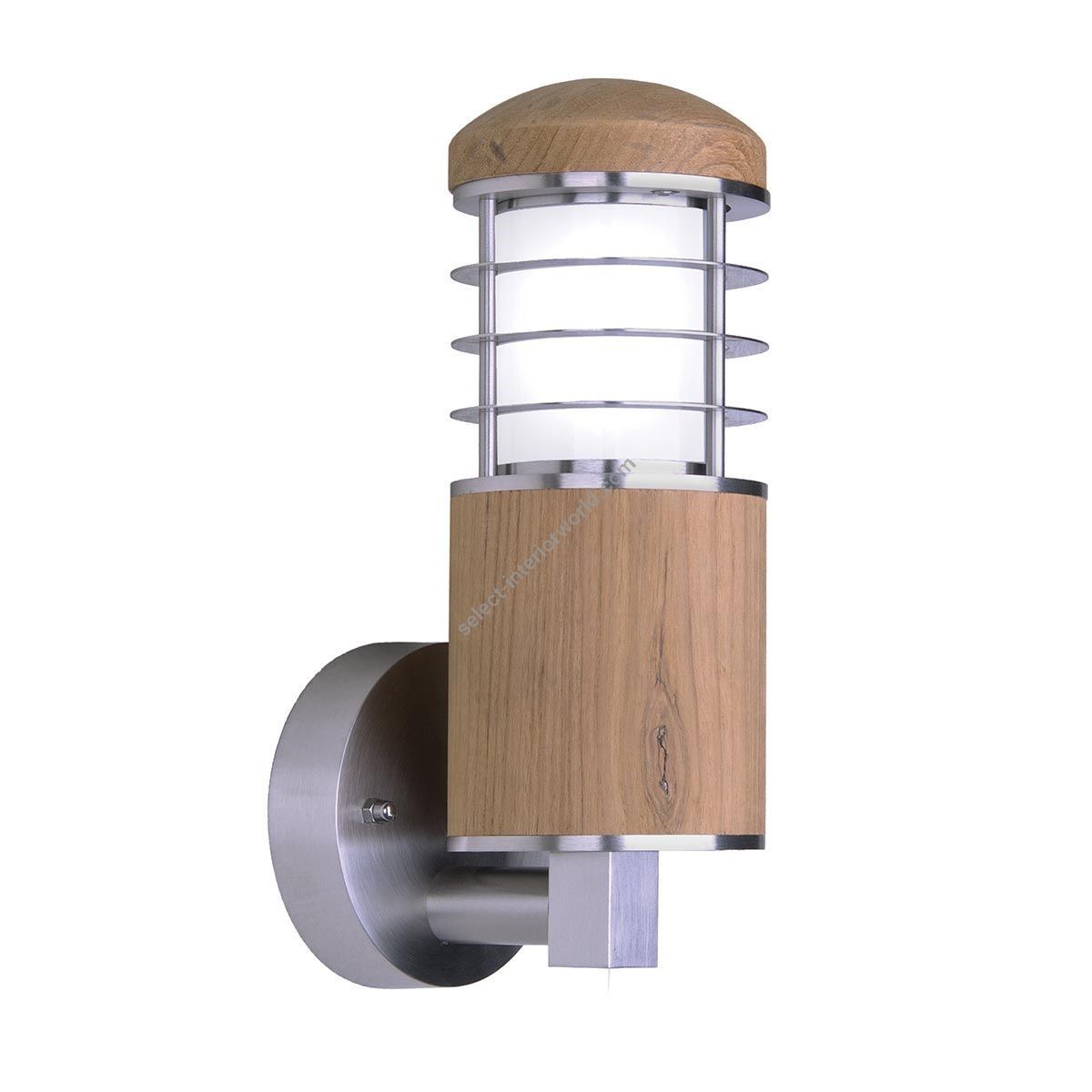 Elstead Lighting / Outdoor Wall Lights / Poole Teak and Stainless Steel