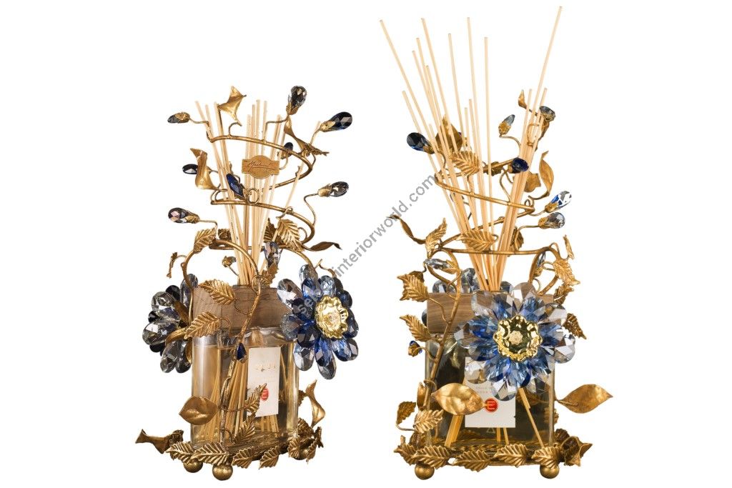 Mechini / Home Diffusers / Wrought Iron Decorated with Gold Leave Clear HDP1/4