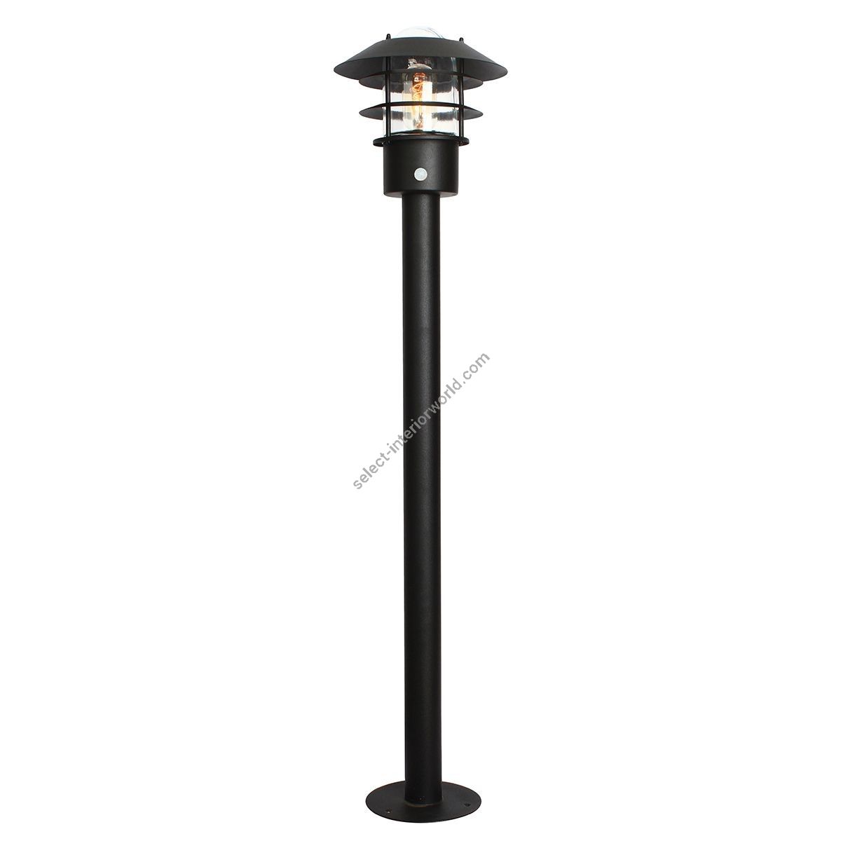 Elstead Lighting / Outdoor Bollard Lights / Helsingor 1 Lantern with PIR Black