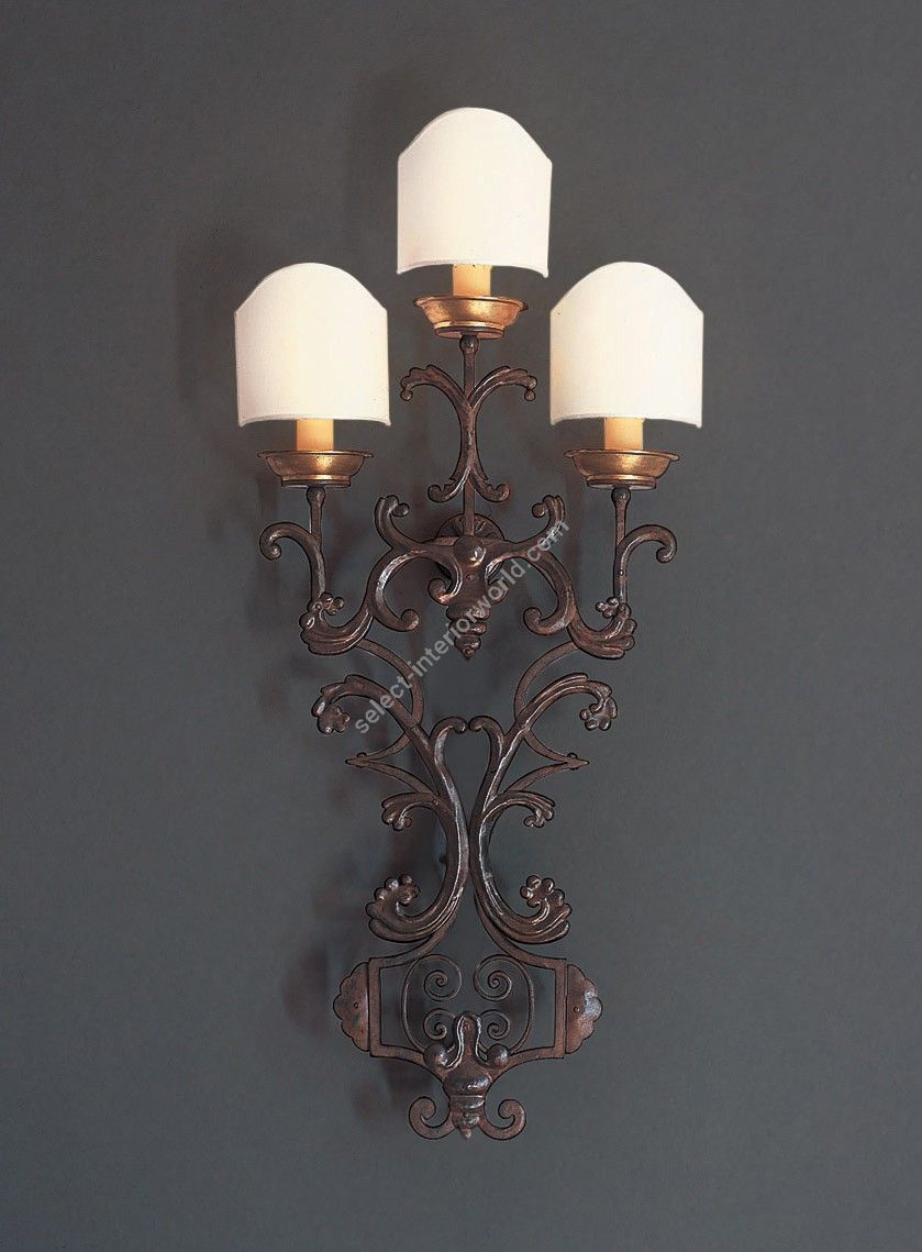 Officina Ciani / Wall Sconces / Forged Iron with 3 Lights HL1031WA-3 Cortine